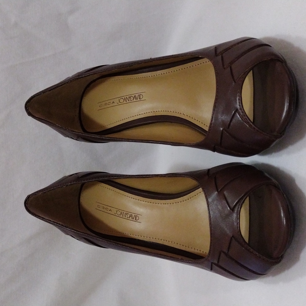 Circa Joan & David |Brown Leather Heels| size 9